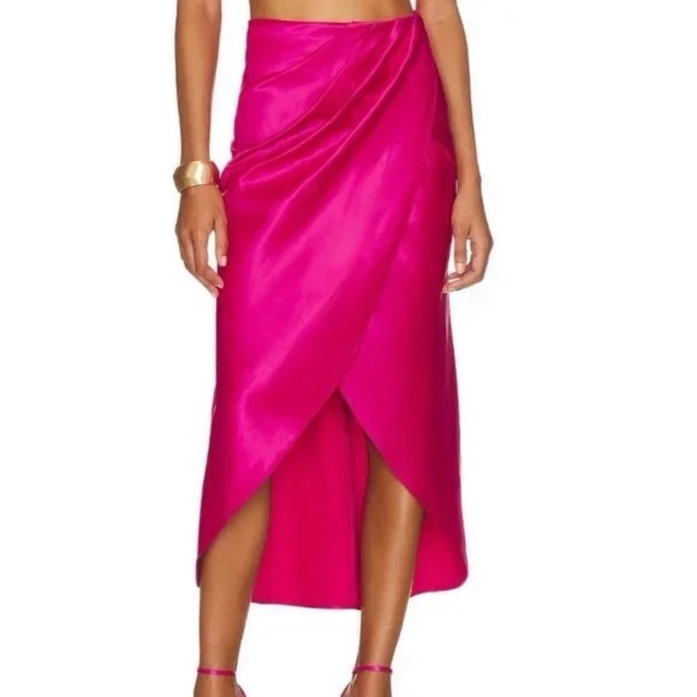 NWT Revolve Line & Dot Lisa Satin Skirt
